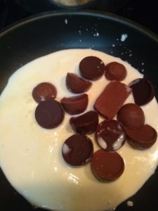 chocolates in hot milk