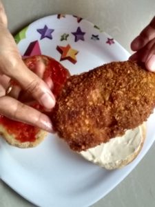 Chicken zinger burger -fried