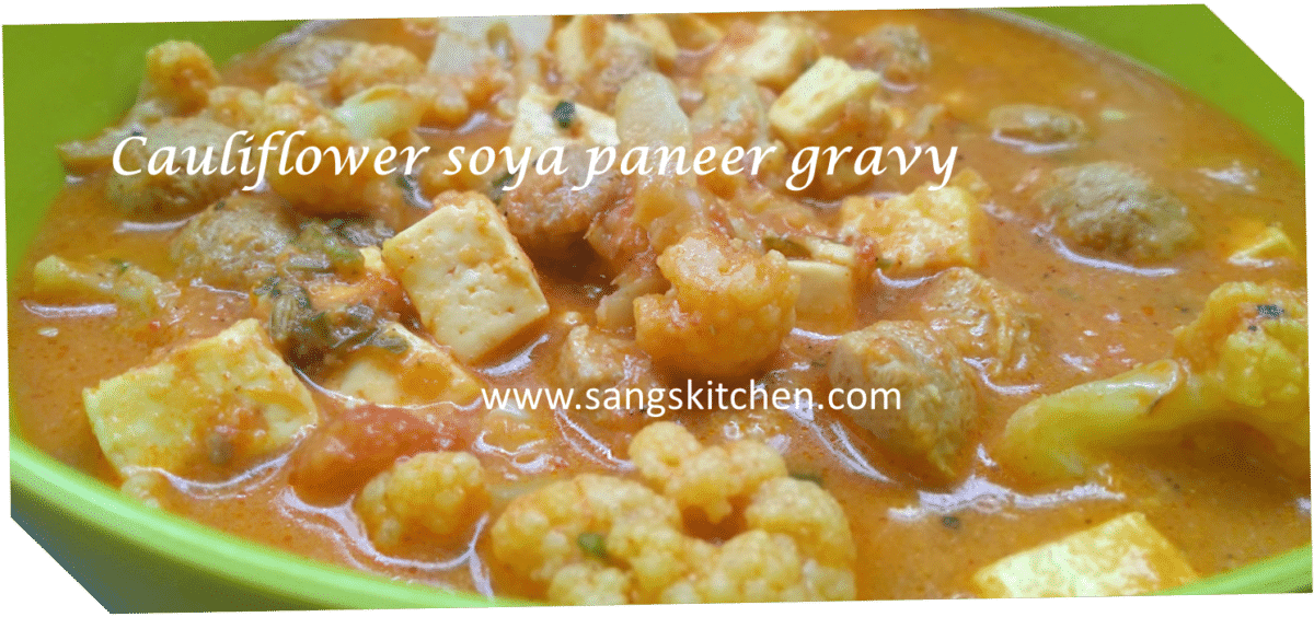 Cauliflower soya paneer gravy-feature