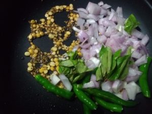 Beetroot poriyal - onion,green chilli