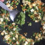 Veg fried rice - green chilli paste