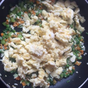 Egg fried rice - add eggs