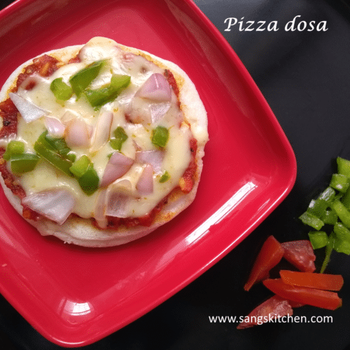 Pizza dosa | Dosa pizza recipe with video - sangskitchen