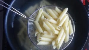 White sauce pasta -drain