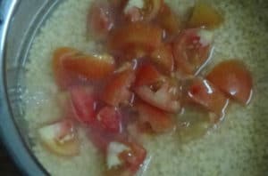 Pasiparuppu sambar -tomato