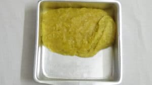 7 cup burfi - pour in greased plate