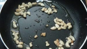 Aval payasam -browned cashews