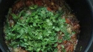 Chicken dum biryani -mint,coriander