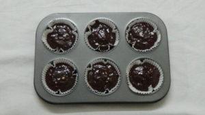 Chocolate cupcakes -bake for 20min