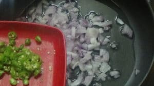 Aloo paratha -green chillies