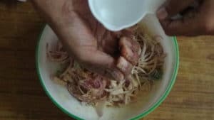 Onion pakora -water
