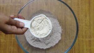 Ragi roti -wheat flour