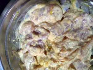 Hyderabad chicken biryani- marinated