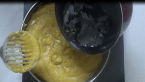 Mysore Pak - last batch hot liquid