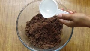 Chocolate cookies -water/oil