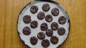 Chocolate cookies -preheat to 180deg