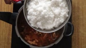 Ambur Mutton biryani -drained rice