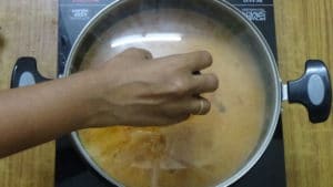 Potato gravy -close with lid