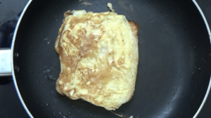 Bread omelette -flipped