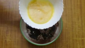 Choco lava cake -beaten eggs