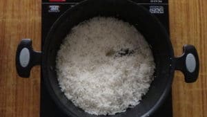 Ghee rice -drain out water