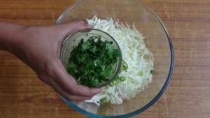 Cabbage pakoda -coriander