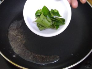 Peanut chutney -curry leaves