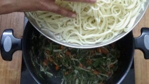 Veg noodles -cooked noddles