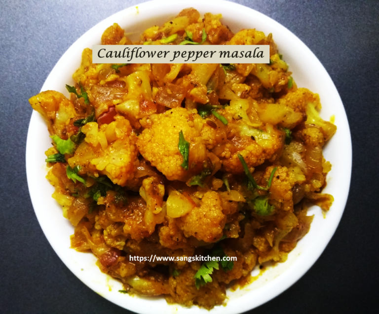 Cauliflower pepper masala | Gobi masala | Cauliflower spicy masala
