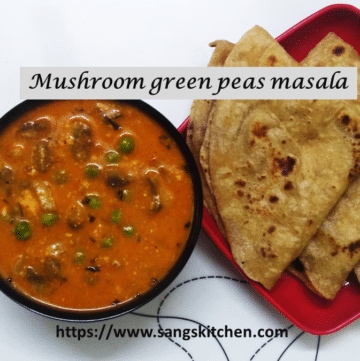 Mushroom green peas masala -thumbnail