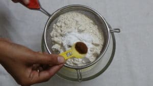 Apple cupcake -cinnamon powder