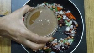 Tamarind rice -tamarind water