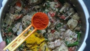 Mutton biryani -chilli powder