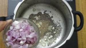Methi dal - add onion