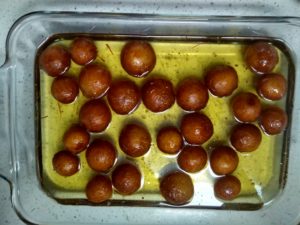 Gulab jamun-soaked