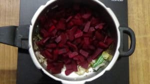 Beetroot curry -in cooker