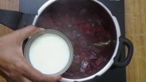 Beetroot curry -coconut milk