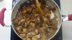 Milagu kozhi pirattal -cooked