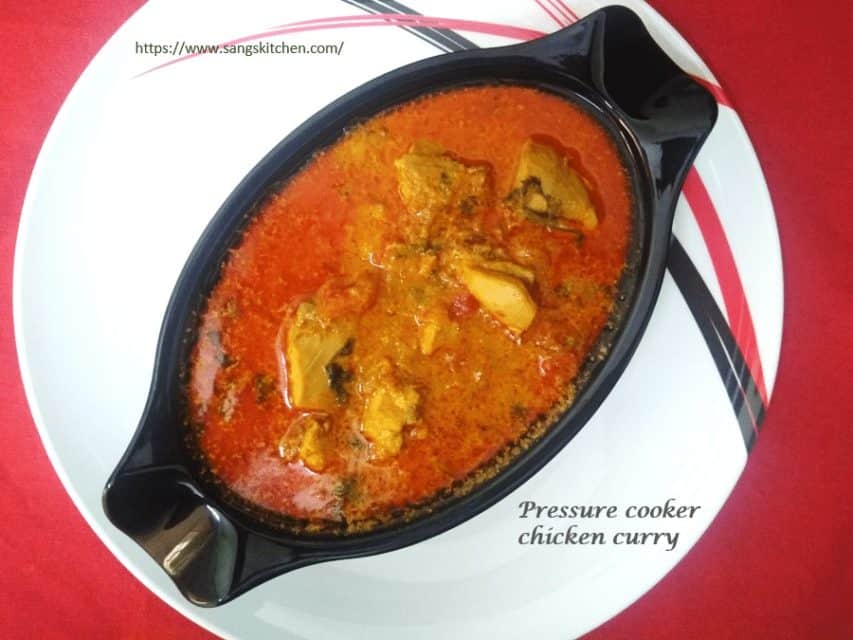 Pressure cooker chicken curry | How to make chicken gravy in cooker