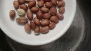 Gutti vankaya kura -roast peanuts