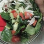 Avocado salad -mix gently