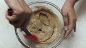 Carrot cake mix gently