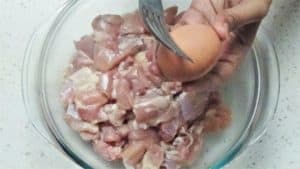 chicken - marinate with egg
