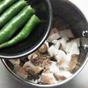 moru curry-green chillies