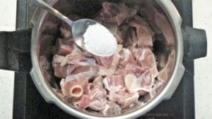 Mutton kuruma -add salt to mutton