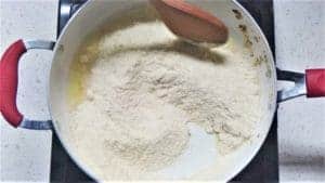 fry almond flour in ghee