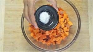 add salt to the Sweet potato