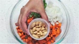 add peanuts to salad