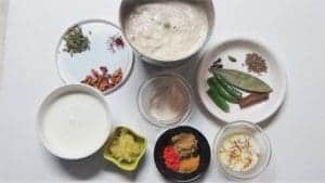 Shahi paneer ingredients