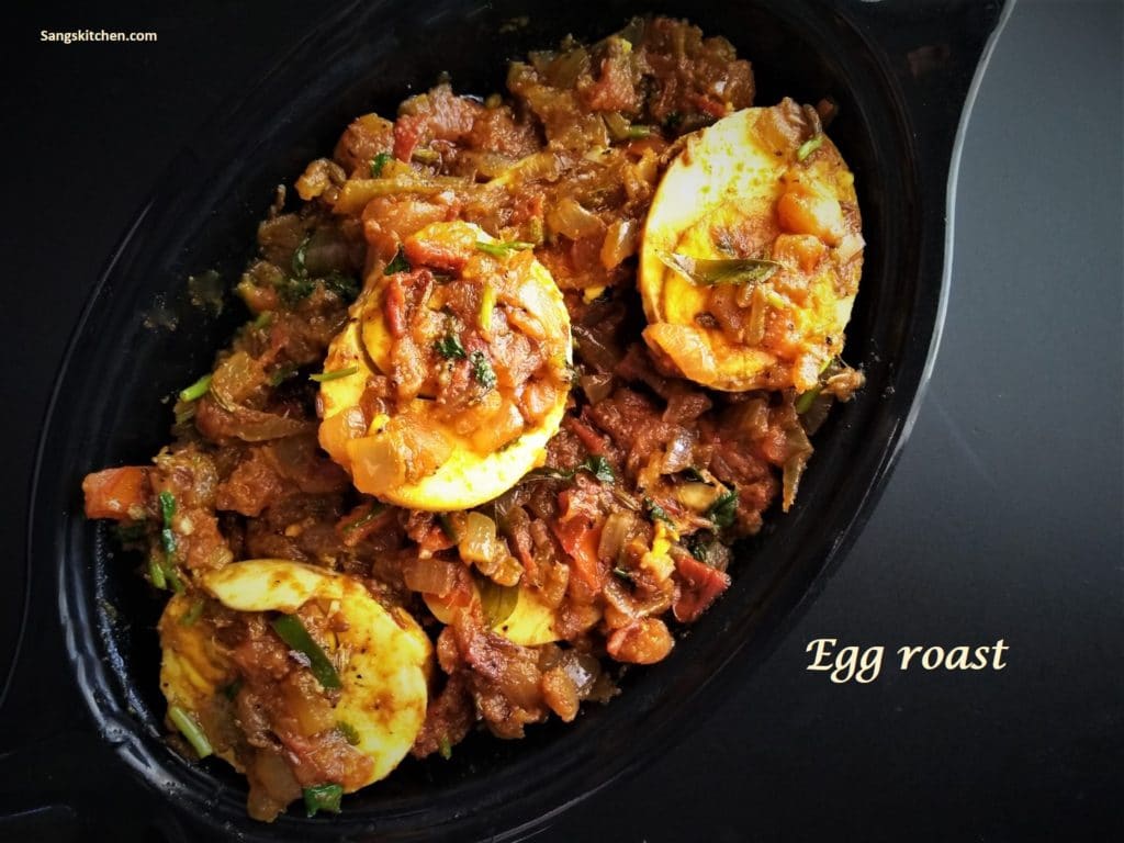 Kerala Egg roast | Nadan Mutta roast | Spicy Egg fry - sangskitchen